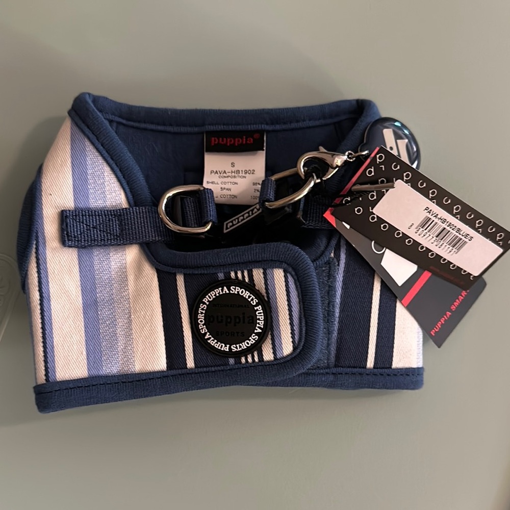 Puppia Blue Striped Dog Harness